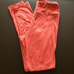 Lularoe leggings os Heathered Red